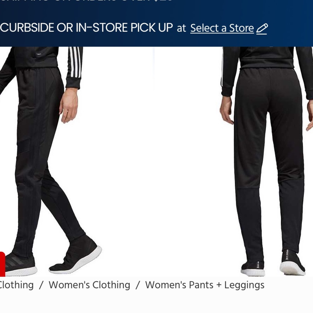 Adidas all black 3 stripped joggers